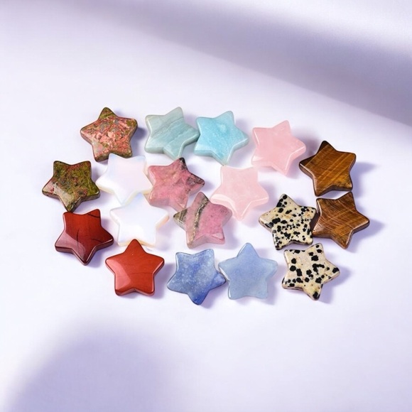 Mini Star Shaped Crystals Rainbow Colored 10pc - Picture 7 of 7